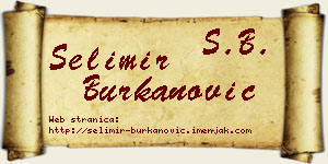 Selimir Burkanović vizit kartica